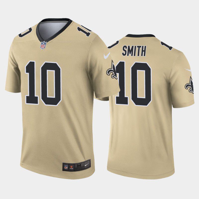 Men New Orleans Saints #10 Tre Quan Smith Nike Gold Inverted Legend NFL Jersey